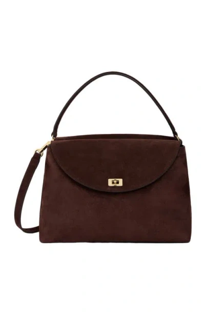 Sandro Suede Bag In Brown