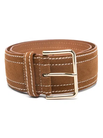 Sandro Suede Belt In Brown