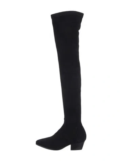 Pre-owned Sandro Suede Boots In Black