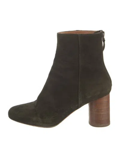 Pre-owned Sandro Suede Boots In Green