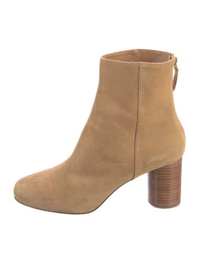 Pre-owned Sandro Suede Boots In Neutral