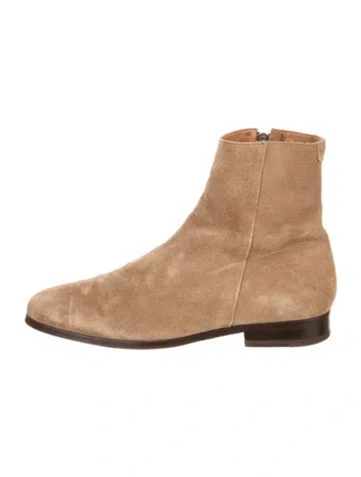 Pre-owned Sandro Suede Boots In Neutral