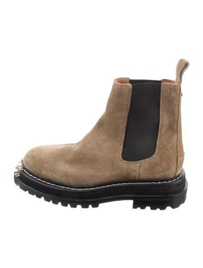 Pre-owned Sandro Suede Chelsea Boots In Brown