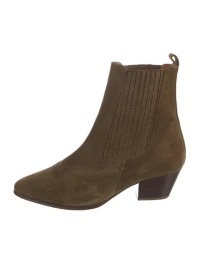 Pre-owned Sandro Suede Chelsea Boots In Brown