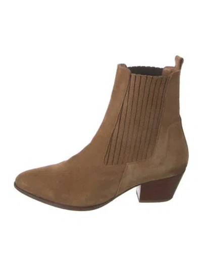 Pre-owned Sandro Suede Chelsea Boots In Brown