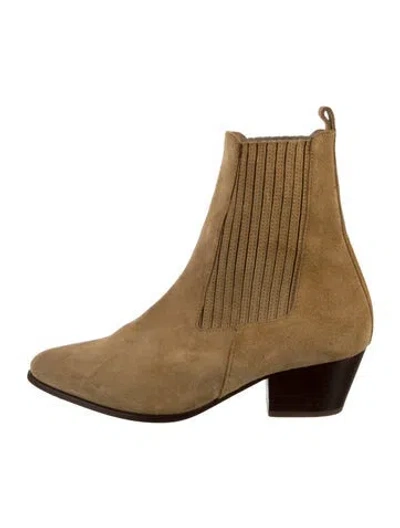 Pre-owned Sandro Suede Chelsea Boots In Yellow