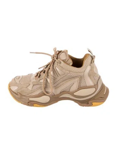 Pre-owned Sandro Suede Chunky Sneakers In Brown
