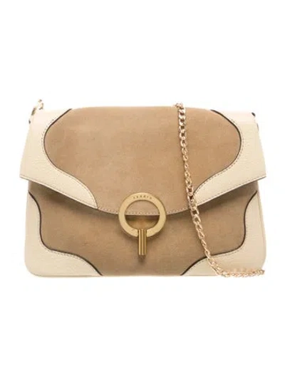 Pre-owned Sandro Suede Crossbody Bag In Neutrals