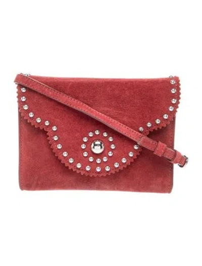 Pre-owned Sandro Suede Crossbody Bag In Red