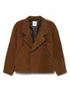 Sandro Suede Jacket In Brown