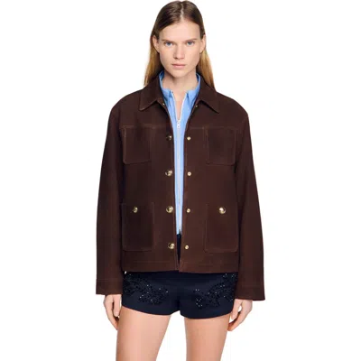 SANDRO SANDRO SUEDE JACKET