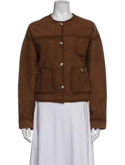 Pre-owned Sandro Suede Jacket In Brown