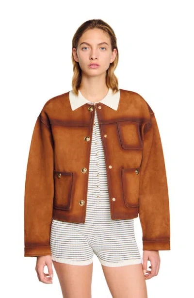 SANDRO SANDRO SUEDE JACKET