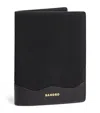 Sandro Suede Jet Lag Passport Holder In Black