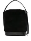 Sandro Suede-leather Bucket Bag In Black