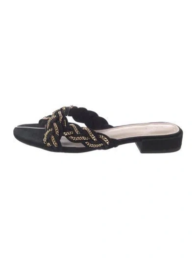 Pre-owned Sandro Suede Printed In Black