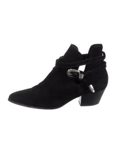Pre-owned Sandro Suede Pumps In Black