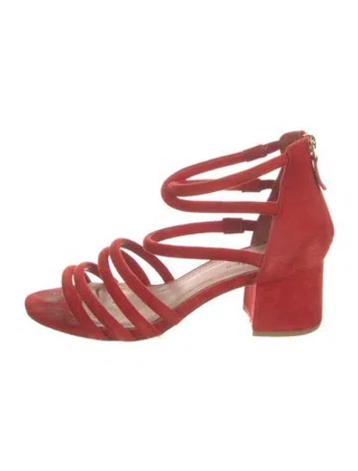 Pre-owned Sandro Suede Pumps In Red