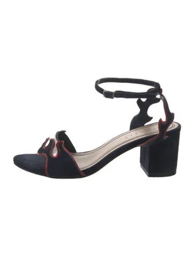 Pre-owned Sandro Suede Sandals In Blue
