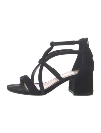 Pre-owned Sandro Suede Sandals In Blue