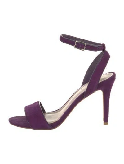 Pre-owned Sandro Suede Sandals In Purple