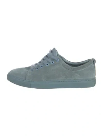 Pre-owned Sandro Suede Sneakers In Blue