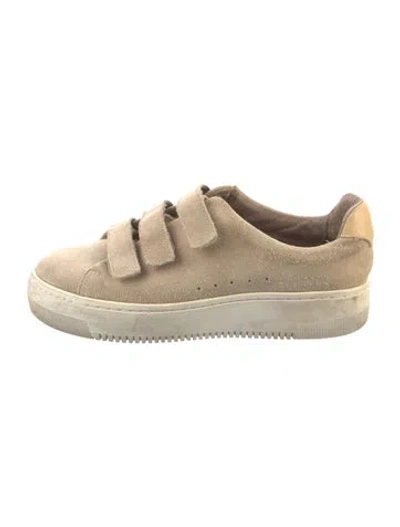 Pre-owned Sandro Suede Sneakers In Brown