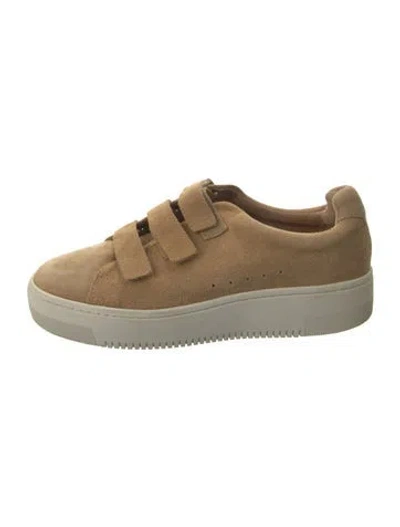Pre-owned Sandro Suede Sneakers In Neutral