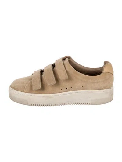 Pre-owned Sandro Suede Sneakers In Neutral