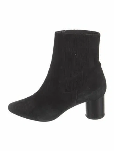 Pre-owned Sandro Suede Sock Boots In Black