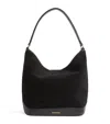 Sandro Suede Tangoso Bucket Bag In Black