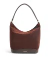 Sandro Suede Tangoso Bucket Bag In Brown