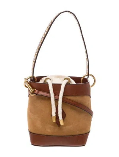 Pre-owned Sandro Suede Top Handle Bag In Neutral