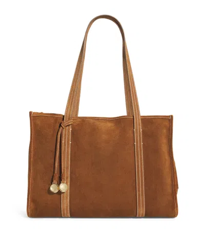 Sandro Suede Tote Bag