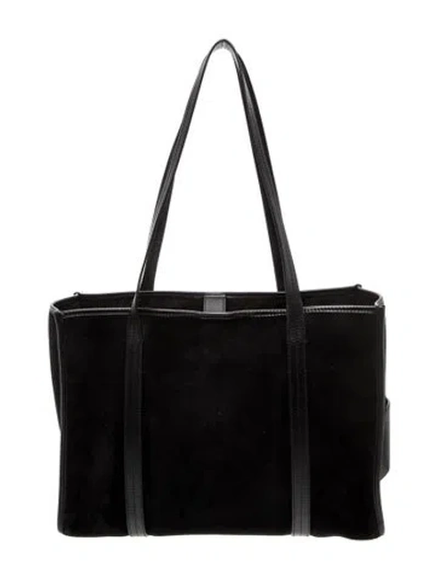 Pre-owned Sandro Suede Tote In Black