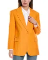 Sandro Woman Blazer Orange Size 10 Viscose In Green