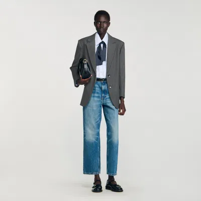 Sandro Suit Jacket In Gray