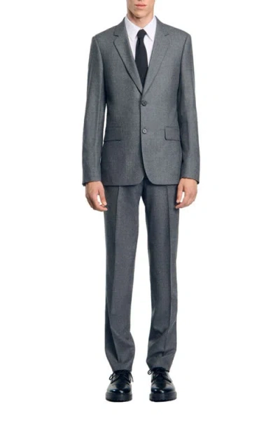 Sandro Suit Jacket In Grey