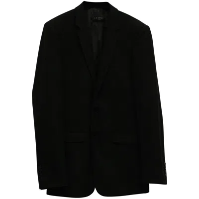Sandro Suit Jacket In Black Wool
