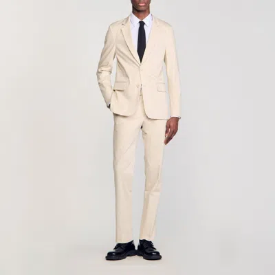 Sandro Suit Jacket In Ivory.