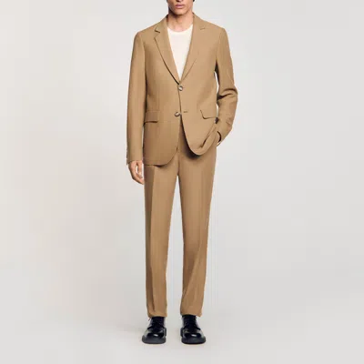 Sandro Suit Jacket In Nut