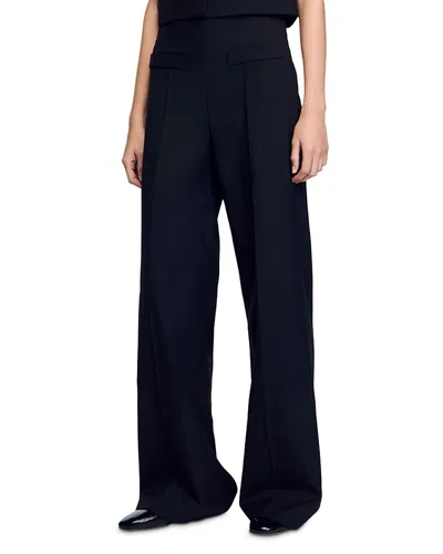 Sandro Suit Trousers In Black