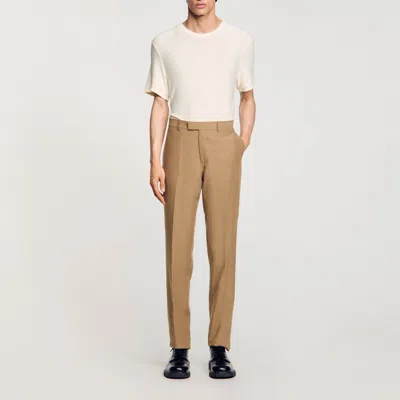 Sandro Suit Trousers In Nut