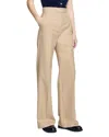 Sandro Elion Pleated Wool-blend Trousers In Sand