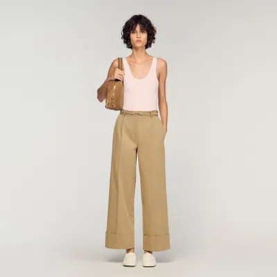 Sandro Suit Trousers In Sand