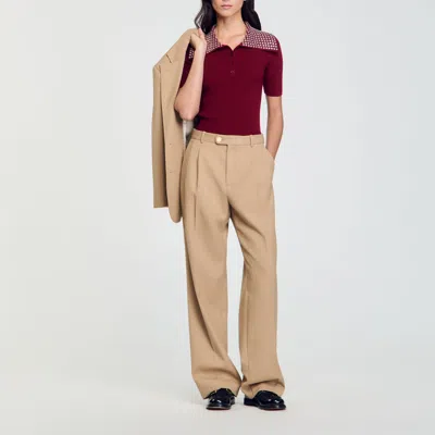 Sandro Suit Trousers In Sand