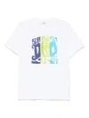 Sandro Mens Naturels Branded-print Short-sleeved Cotton-jersey T-shirt In White