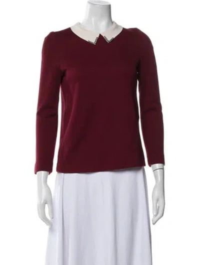Pre-owned Sandro Sweater In Burgundy