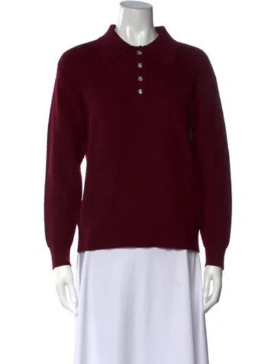 Pre-owned Sandro Sweater In Burgundy