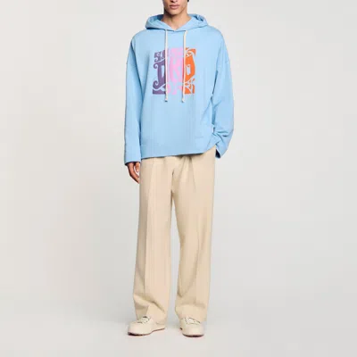 Sandro Sweatshirt À Capuche In Blue